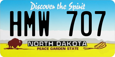 ND license plate HMW707