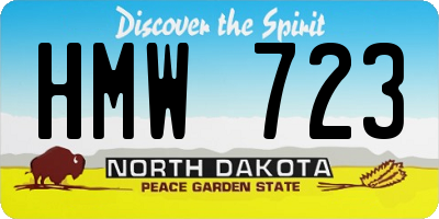 ND license plate HMW723