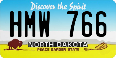 ND license plate HMW766