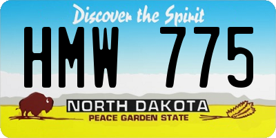 ND license plate HMW775