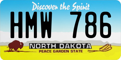 ND license plate HMW786