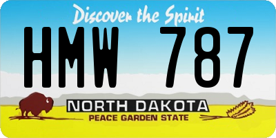 ND license plate HMW787