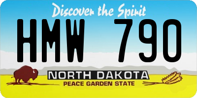 ND license plate HMW790
