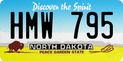 ND license plate HMW795