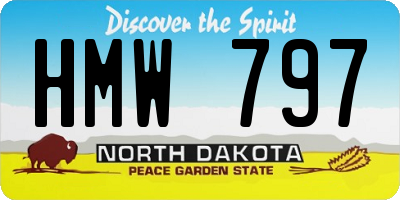ND license plate HMW797
