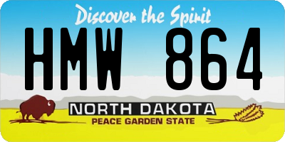 ND license plate HMW864