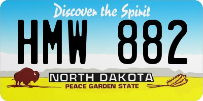ND license plate HMW882