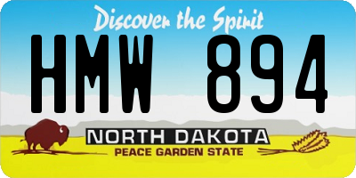 ND license plate HMW894