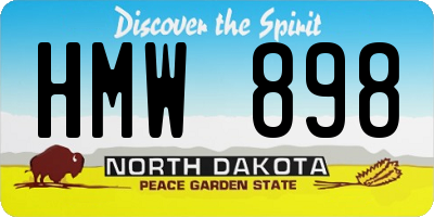 ND license plate HMW898
