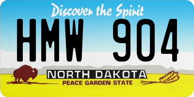 ND license plate HMW904