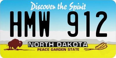 ND license plate HMW912