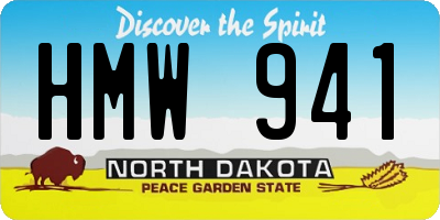 ND license plate HMW941