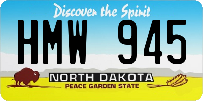 ND license plate HMW945