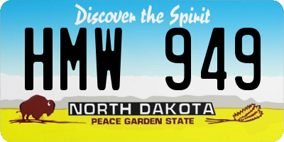ND license plate HMW949