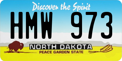 ND license plate HMW973