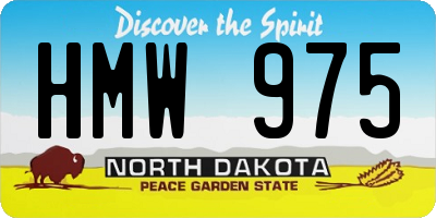 ND license plate HMW975