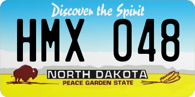 ND license plate HMX048