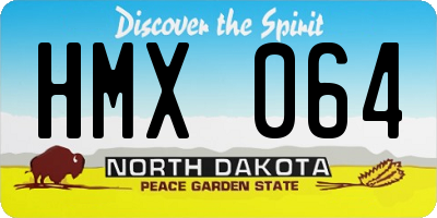 ND license plate HMX064