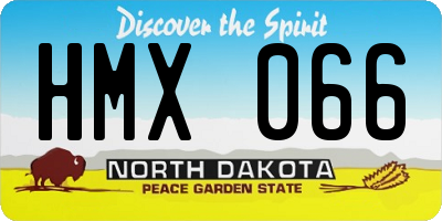 ND license plate HMX066