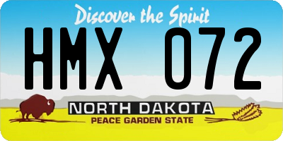 ND license plate HMX072