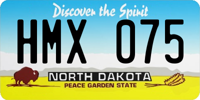 ND license plate HMX075