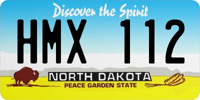 ND license plate HMX112