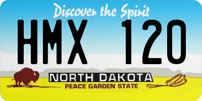 ND license plate HMX120