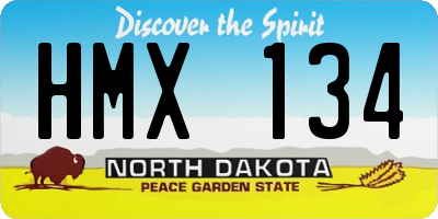 ND license plate HMX134