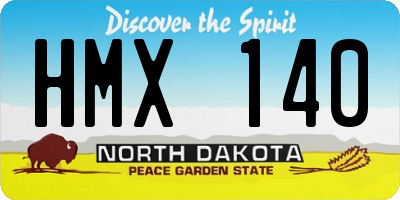 ND license plate HMX140