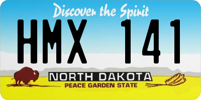 ND license plate HMX141