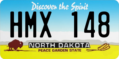 ND license plate HMX148