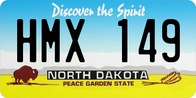 ND license plate HMX149