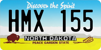 ND license plate HMX155