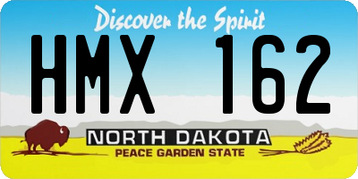 ND license plate HMX162