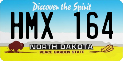ND license plate HMX164