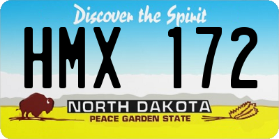 ND license plate HMX172