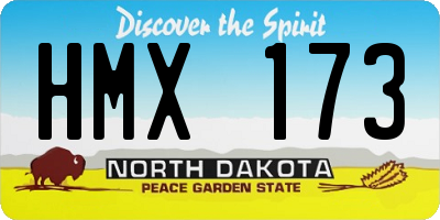 ND license plate HMX173
