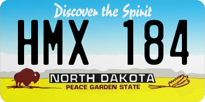 ND license plate HMX184