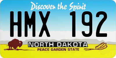 ND license plate HMX192