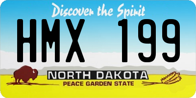 ND license plate HMX199