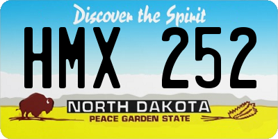 ND license plate HMX252