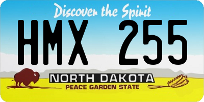 ND license plate HMX255