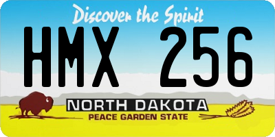 ND license plate HMX256