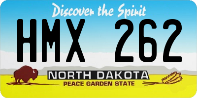 ND license plate HMX262