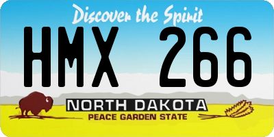 ND license plate HMX266