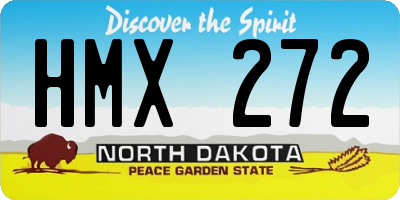 ND license plate HMX272
