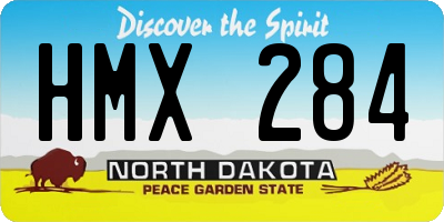 ND license plate HMX284