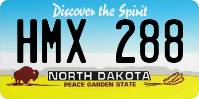 ND license plate HMX288