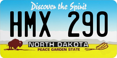 ND license plate HMX290