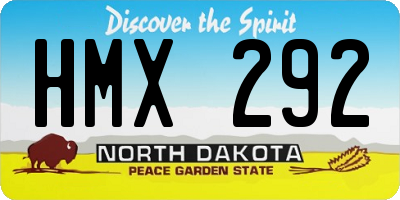 ND license plate HMX292